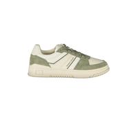 Tommy Hilfiger - Sneaker Uomo in Pelle Bianca con Dettagli Verdi - -Shoes -Uomo -Verde -44 EU