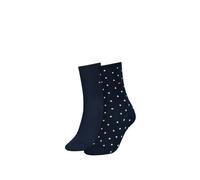 Calze Tommy Hilfiger Dot blu marino bianco donna (2 paia) - 39-42