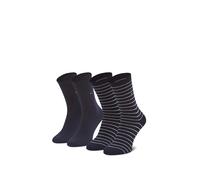Tommy Hilfiger Classic, Calzini Donna, Navy 494, 39-42 (Pacco da 2)