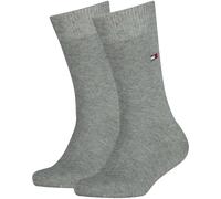 Tommy Hilfiger Clssc Sock 391334 Calzini, Grigio (Middle Grey Melange), 35-38 Unisex - Bambini e ragazzi (Pacco da 2)