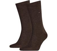 Tommy Hilfiger Classic, Calzini Uomo, Marrone 1111, 47-49 (Pacco da 2)