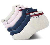 Tommy Hilfiger Calzini da donna, confezione da 6, morbidi e imbottiti, elasticizzati, alla caviglia, da donna (taglia 36-44), Beige mélange assortiti, 4-10