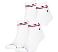 Tommy Hilfiger, calzini da uomo Sport Quarters con suola in spugna, 4 pz, Bianco iconico, 39-42