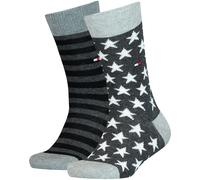 Tommy Hilfiger Classic, Calzini Unisex - Bambini e ragazzi, Nero 816, 23-26 (Pacco da 2)