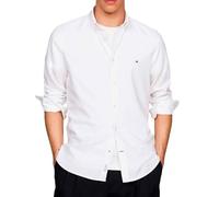 Tommy Hilfiger Camicia Bianca Uomo Dobby, bianco, XS