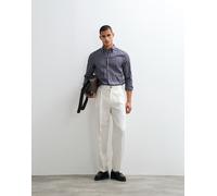 Tommy Hilfiger - Camicia blu navy in popeline di cotone a righe 44