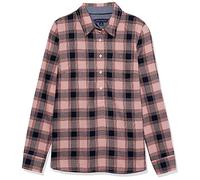 Tommy Hilfiger Camicia da Donna a Maniche Lunghe con Mezza Zip Roll Tab Popover, Rosa da Sposa Multicolore, S