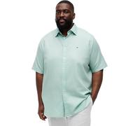 Tommy Hilfiger Camicia da Uomo BT-Cl Linen BLND Solid SS RF S-B MW0MW44062 S/S, Verde, 5XL