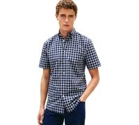 Tommy Hilfiger Camicia da Uomo Flex Popeline Check SS RF MW0MW42437 S/S, Blu, S