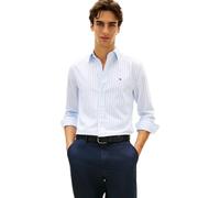 Tommy Hilfiger Camicia Uomo Flex azzurra a righe in popeline Blu 50