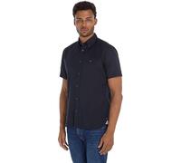 Tommy Hilfiger Camicia da Uomo Flex Popeline RF S/S Casual, Cielo del Deserto, XS