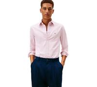 Tommy Hilfiger Camicia da Uomo Heritage Oxford Stripe RF MW0MW36238 L/S, Rossa, XL, Rosso (Rosso Medio/Bianco), XL