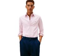 Tommy Hilfiger Camicia da Uomo Heritage Oxford Stripe RF MW0MW36238 L/S, Rossa, XXL, Rosso (Rosso Medio/Bianco), XXL