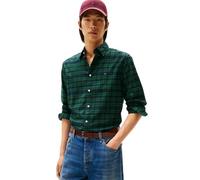 Tommy Hilfiger Camicia da Uomo mercerizzata Blackwatch RF MW0MW41493 L/S, Blu, S, Blu (Preppy Navy/Check), S