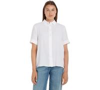 Tommy Hilfiger Camicia Donna Essential Fluid Shirt Maniche Lunghe, Bianco (Th Optic White), 42