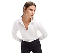 Tommy Hilfiger Camicia Donna Heritage Regular Fit Shirt, Bianco (Classic White), 38
