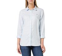 Tommy Hilfiger Camicia Donna Heritage Regular Fit Shirt, Blu (Skyway), 44