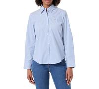 Tommy Hilfiger Camicia Donna Poplin Regolare con Collo Francese, Blue (Classic Ithaca STP Mesmerizing Blue), 78 IT