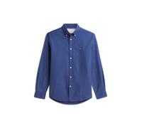 Camicia a taglio standard con bottoni Blu S Tinta unita
