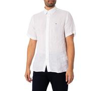 Tommy Hilfiger Camicia Maniche Corte Uomo, Bianco (Optic White), XXL