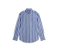 Tommy Hilfiger Camicia da Uomo Flex Poplin Bold Stripe MW0MW41715 L/S, Blu, XL, Blu (Bold Blu/Stripe), XL