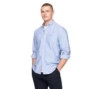 Tommy Hilfiger Camicia Oxford a Maniche Lunghe, vestibilità Normale, Camicie da Uomo, con Bottoni, Disponibile Anche in Big e Tall, Camicia Blu, L