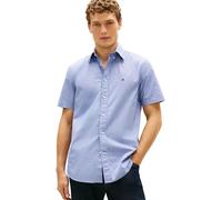 Tommy Hilfiger Camicia Uomo Flex Popeline Pied de Poule SS Mw0Mw38589, Blu, XXL