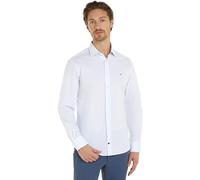 Tommy Hilfiger Camicia Uomo Maniche Lunghe, Blu (Optic White / Light Blue), 39