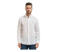 Tommy Hilfiger - Camicia uomo Tommy Hilfiger in lino - Mw0Mw41530-Ybr - - Shirts - Uomo - Bianco - L