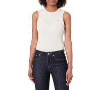 Tommy Hilfiger Canotta da Donna Slim Cody C-Nk WW0WW47806, Beige, L