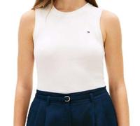 Tommy Hilfiger Canotta da Donna Slim Cody C-Nk WW0WW47806, Bianco, L