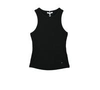 Tommy Hilfiger Canotta Donna Rib Top Elasticizzata, Nero (Black), S