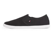 Tommy Hilfiger Canvas Slip-On Sneaker Fw0Fw08640, Basso Top, Donna, Nero (Black), 37 EU