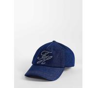 Tommy Hilfiger - Cappellino in denim blu con scritta del logo-Blu navy One Size