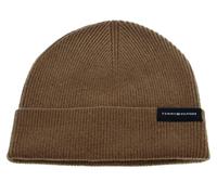 Tommy Hilfiger Cappello Berretto Uomo Risvolto e Logo Misto Lana e Cotone Articolo AM0AM11483, GWJ Desert Khaki, Taglia Unica