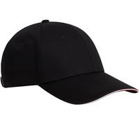 Tommy Hilfiger Cappello da Uomo TH Corporate in Cotone a 6 Pannelli AM0AM13337BDS001, Nero, OS