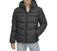 Tommy Hilfiger Cappotto alternativo con cappuccio classico da uomo, Nero perlato, XS