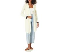 Tommy Hilfiger Cardigan da Donna con Cappuccio Kimono, Avorio/Sky Captain, Large (US 12-14)