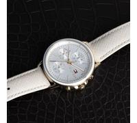 Tommy Hilfiger Orologio analogico multifunzione al quarzo da donna con cinturino in pelle Beige - 1781790
