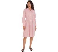 Tommy Hilfiger Chemisier Donna Essential Shirt Dress Lunghezza al Ginocchio, Rosso (Ithaka Stp/ Fierce Red), 42