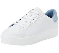 Tommy Hilfiger Chic Platform Cupsole Sneaker Fw0Fw09021, Basso Top Donna, White (White/Clear Water), 40 EU