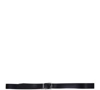 TOMMY HILFIGER - Cintura nera con mini logo reversibile per uomo
