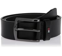 Tommy Hilfiger Cintura Uomo Denton 3,5 cm Cintura in Pelle, Nero (Black), 80 cm