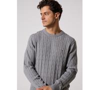 Tommy Hilfiger - Classic Cable Crew Neck Grigio - Abbigliamento S Grigio