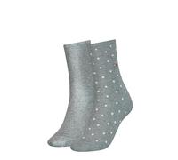 Tommy Hilfiger Classic, Calzini Donna, Grigio 493, 39-42 (Pacco da 2)
