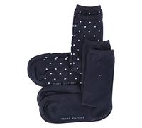 Tommy Hilfiger Classic, Calzini Donna, Navy 3541, 35-38 (Pacco da 2)