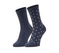 Tommy Hilfiger Classic, Calzini Donna, Navy 493, 35-38 (Pacco da 2)