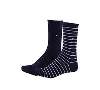 Tommy Hilfiger Classic, Calzini Donna, Navy 494, 31-34 (Pacco da 2)