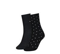 Tommy Hilfiger Classic, Calzini Donna, Nero 493, 35-38 (Pacco da 2)