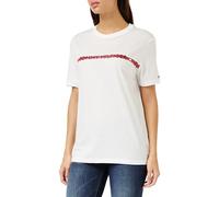 Tommy Hilfiger CN SS Tee Logo UM0UM01915, Uomo, Bianco (White), XL